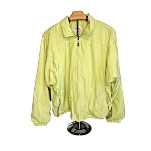 VTG Teddi Womens Large Lime Green Full Zip Jacket Lightweight Coquette Hiking